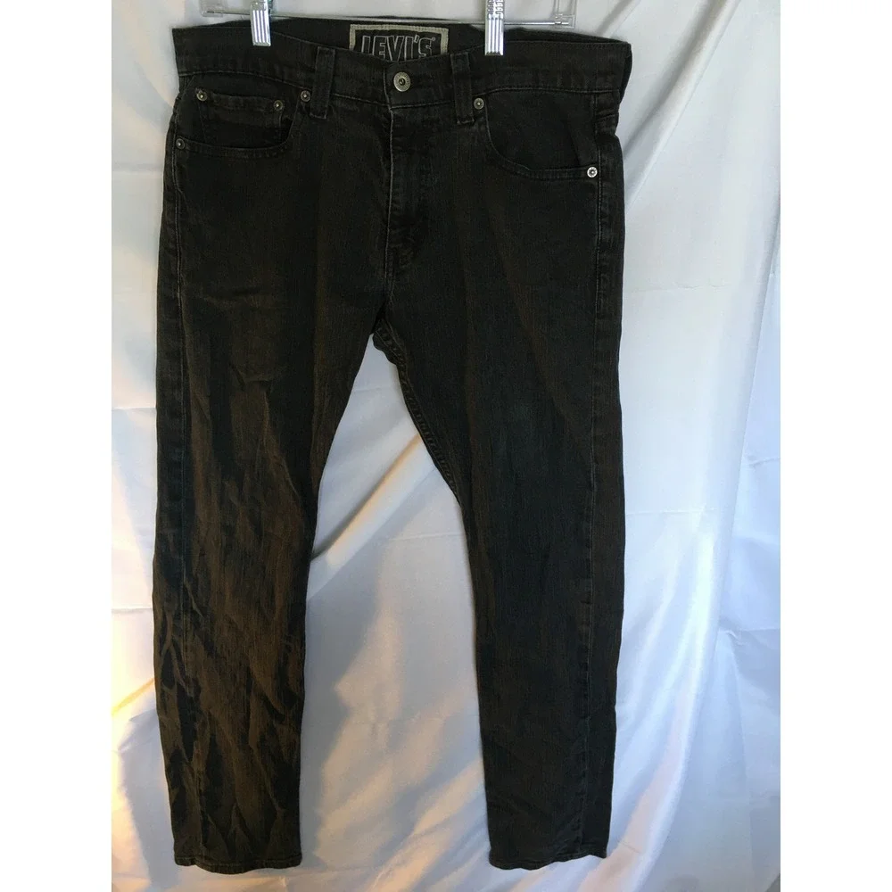 Levis 511 Skinny Jeans Mens 34x32 Faded Black Stretch Denim Pants